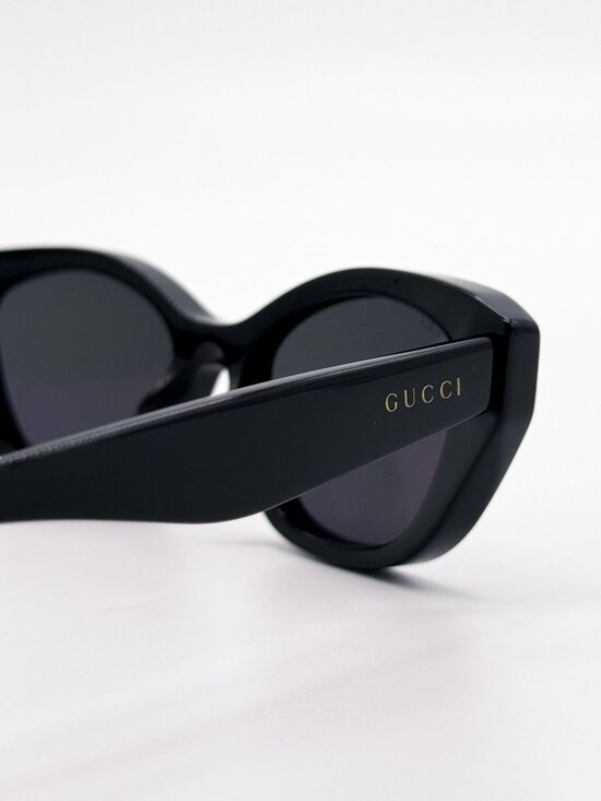 NEW GUCCI SUNGLASSES GG1638S 001 BLACK CAT EYE WOMEN GUCCI EYEWEAR main image 9